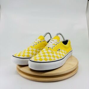 VANS Era Checkerboard Vibrant Yellow Men's‎ 9 Women's 10.5 Lace-up Skate Shoes
